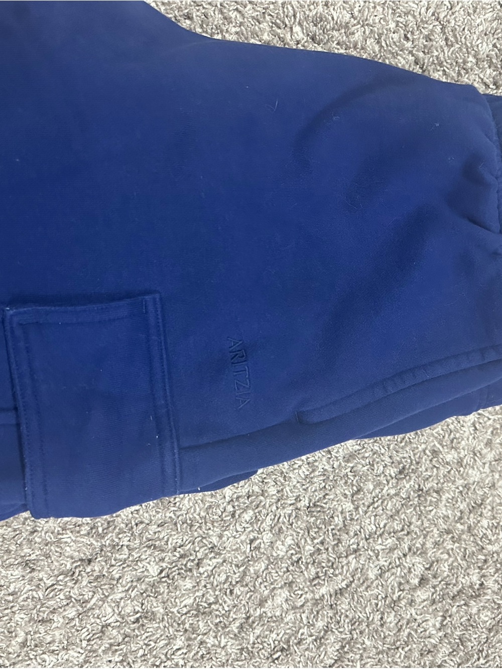 Aritzia Navy Blue Mega Zip-Up Hoodie and Cargo Sweatpants Set - Picture 4 of 6